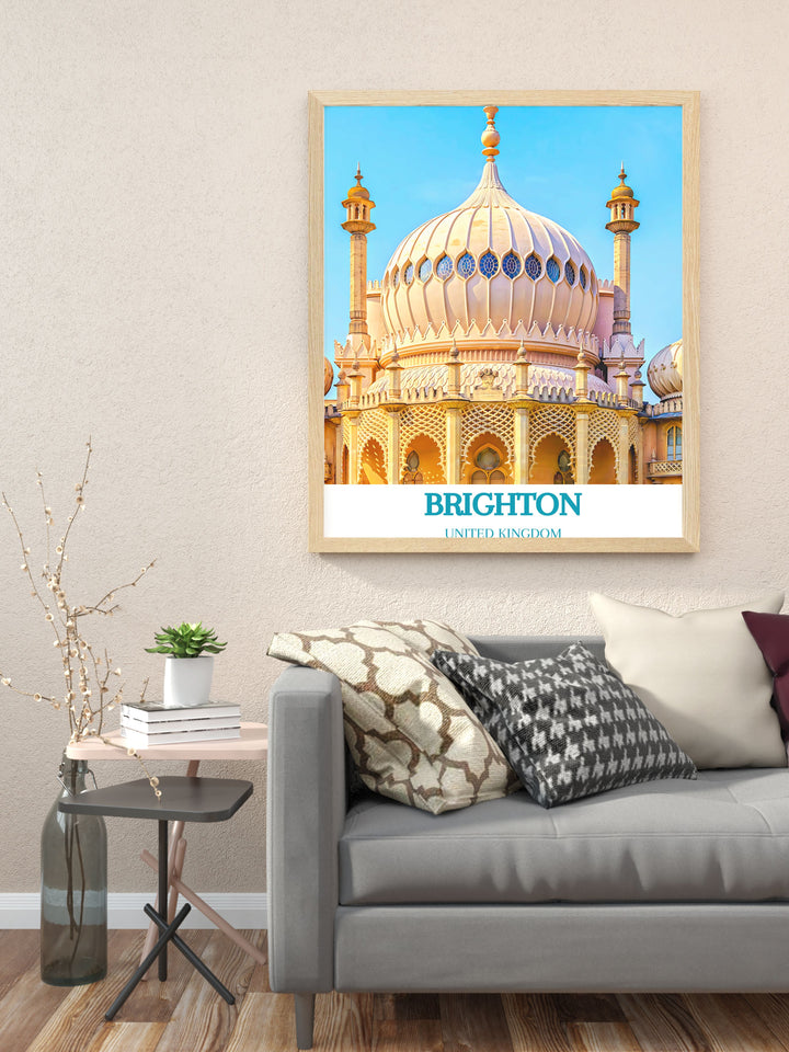 Add a touch of sophistication to your living room with Brighton royal pavilion modern art a stunning piece that highlights the pavilions grandeur