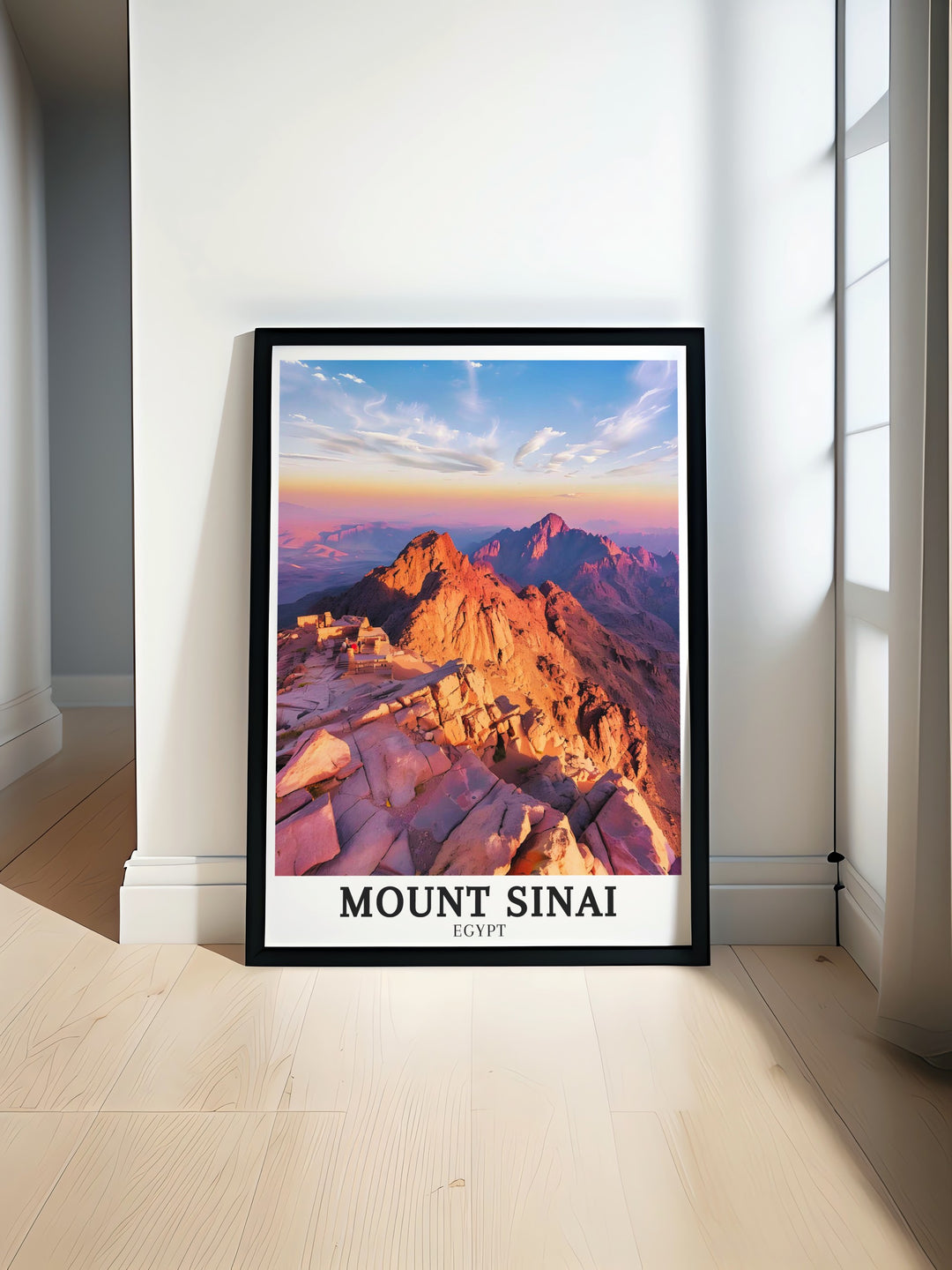 Mount Sinai Print featuring Sinai Peninsula and Saint Catherine showcases the rugged beauty of Jabal Musa in Egypt making it a perfect addition to your home decor as a Bible Poster or as a thoughtful Mount Sinai Gift for loved ones who appreciate meaningful art