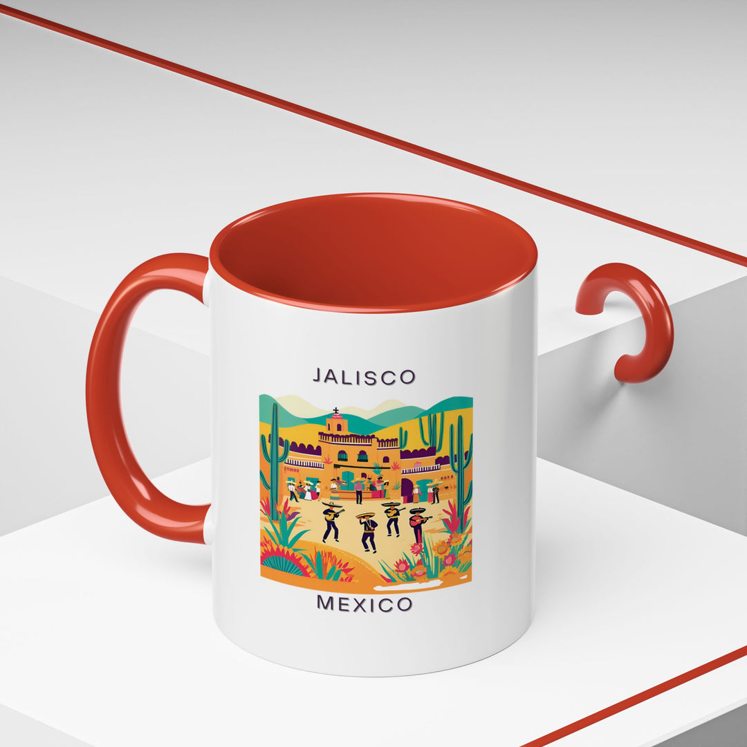 The Jalisco Mexico mug celebrates the region’s scenic beauty with detailed artwork. Durable and dishwasher-safe, it is perfect for daily use or as a thoughtful gift for fans of Jalisco.