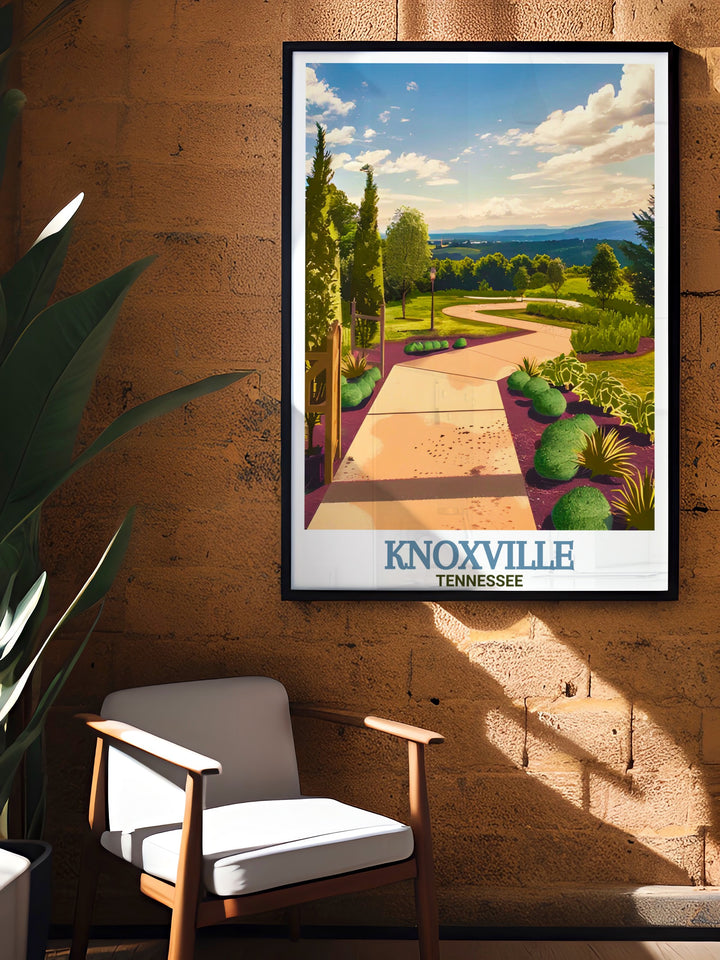 This Knoxville Botanical Garden wall art showcases the natural beauty and serenity of Tennessees famous botanical attraction. Perfect for nature enthusiasts, this print makes a thoughtful gift or addition to home décor.