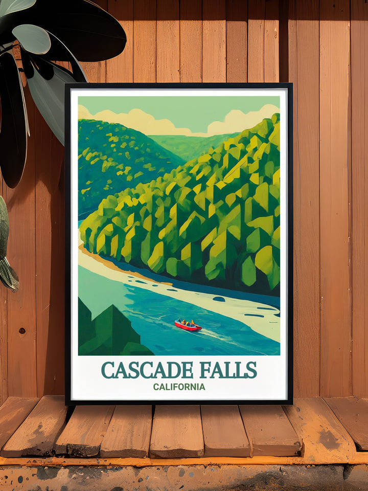 Transform your space with the Cascade Falls art print bringing the serene beauty of California indoors New River elegant home decor offers a sophisticated yet dynamic look ideal for creating a peaceful and inspiring environment in your home or office.