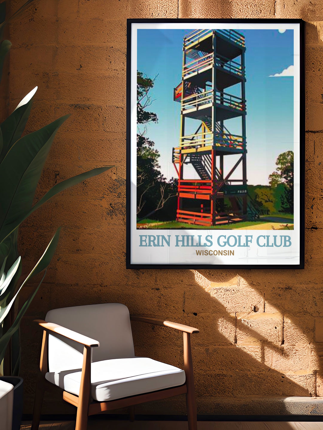 This Erin Hills Golf Club print celebrates the unique design and natural beauty of one of golfs premier courses. The detailed depiction of the courses features makes it an excellent gift for golf fans and those who admire the sport.