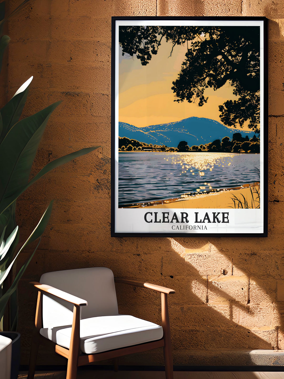 Featuring the picturesque Clearlake Oaks along with the serene Clear Lake, this poster adds a unique blend of rural charm and natural beauty to any room. Its a must have for fans of Californias hidden treasures.