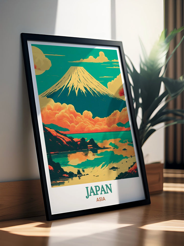 The bustling energy of Osaka is captured in this vibrant travel poster. The print highlights the citys balance between modernity and tradition, offering a dynamic and colorful addition to your home or office decor. A great gift for anyone who loves Japans unique cityscapes.