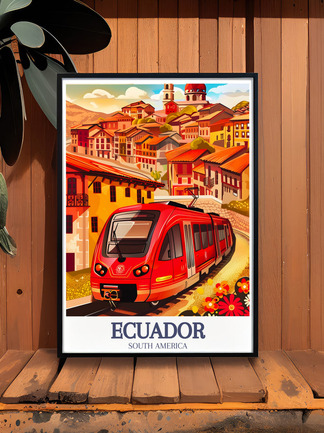 The Cuenca Tram Travel Print brings Ecuadors charm into focus, with its vibrant colors and detailed illustration of the citys tram. This artwork is perfect for adding warmth and history to your living space or as a thoughtful gift for a traveler or art lover.