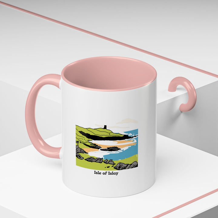 This Isle of Islay mug features a detailed design inspired by the beauty of Scotland’s island. Perfect for tea or coffee lovers, it is made from durable ceramic and is microwave-safe and dishwasher-safe, combining art and convenience in one mug.