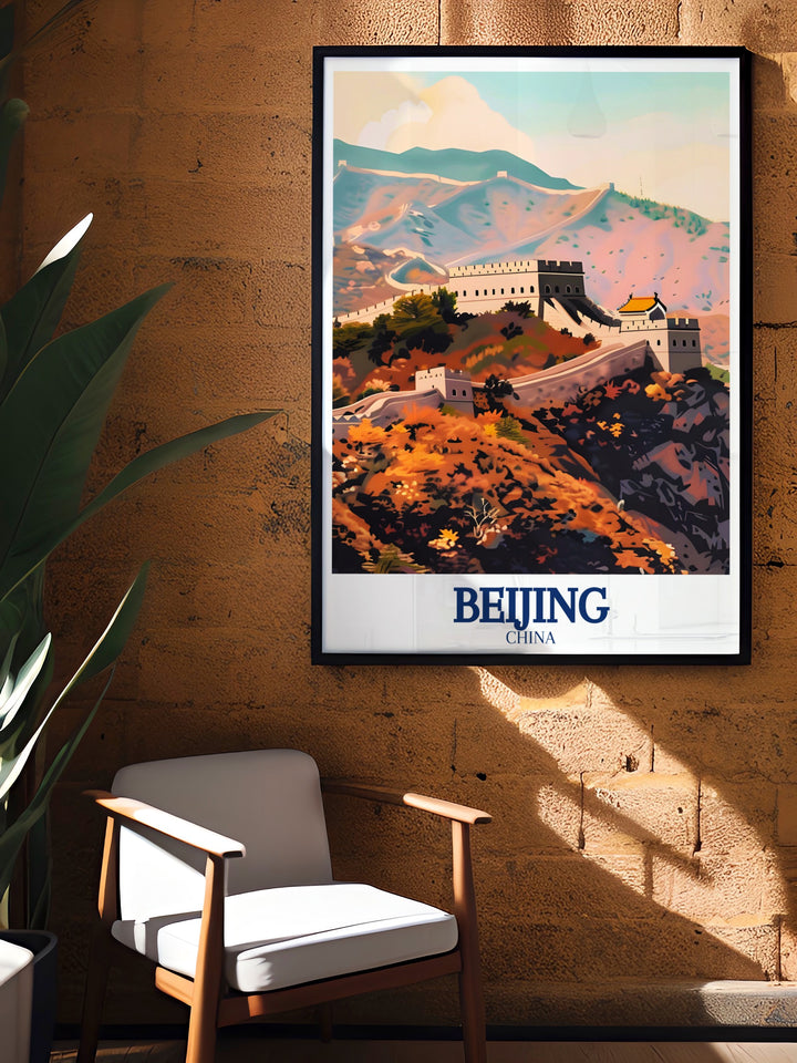 Jinshanling Canvas Art highlighting the scenic beauty of the Great Wall of China as it winds through the Jinshanling mountains. The artwork captures the tranquility and majesty of this ancient structure, ideal for enhancing your living space with a piece of history