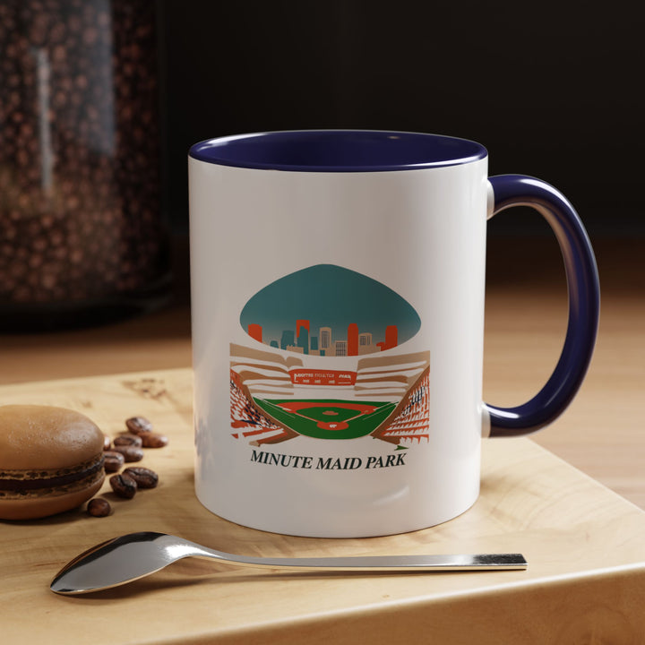 Celebrate the spirit of Minute Maid Park with this stylish mug. Its detailed artwork inspired by the legendary Houston stadium makes it a standout addition to any collection. Dishwasher-safe and durable, it is perfect for gifting or personal use.