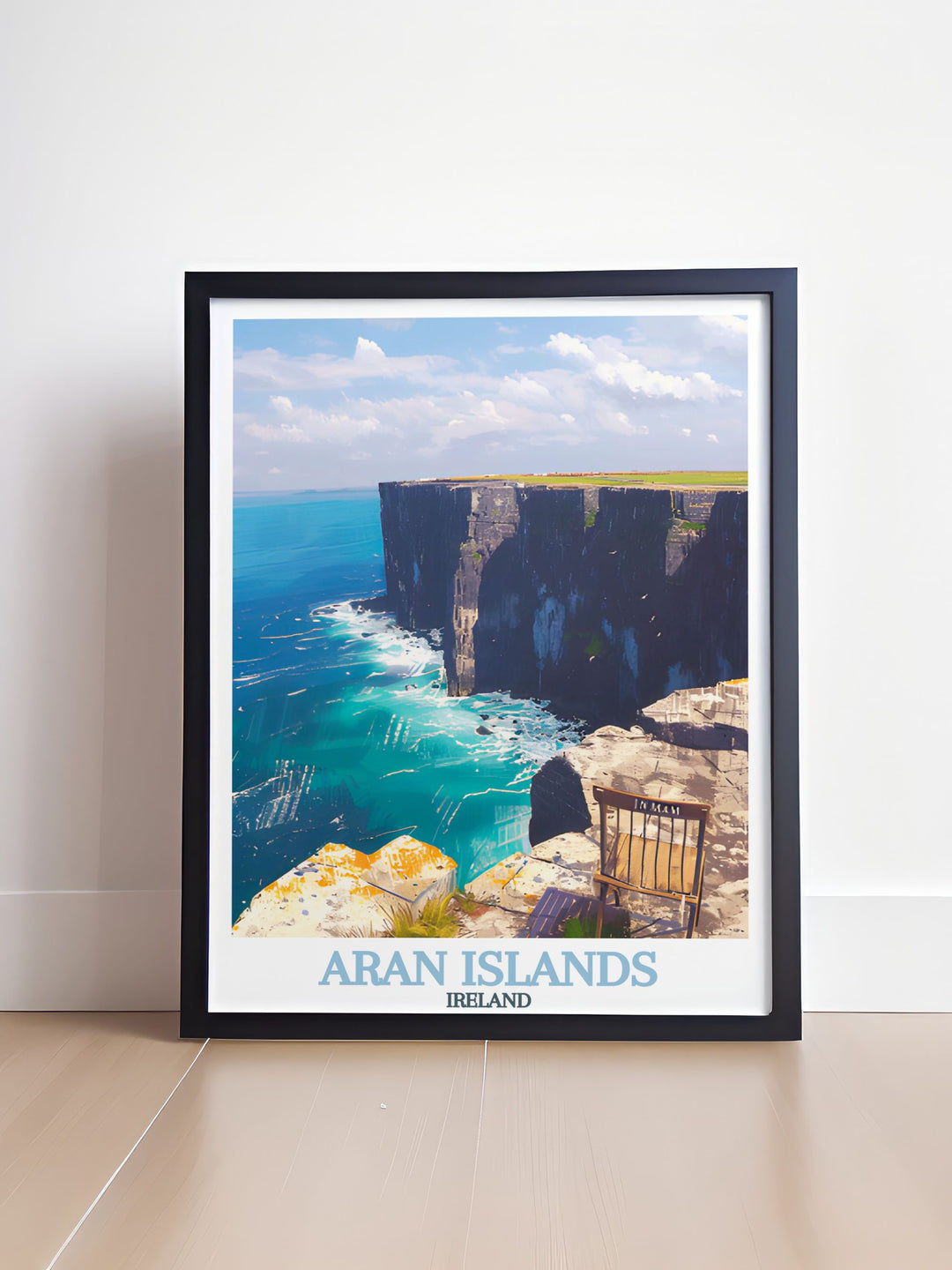 Unique and thoughtful gift idea with Aran Islands art depicting the magnificent Inishmaan Cliffs a great present for any occasion