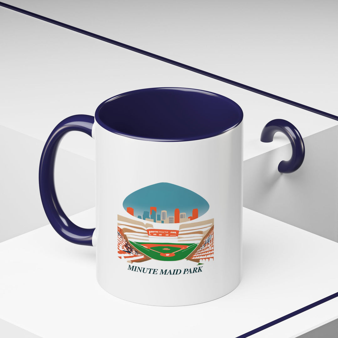 The Minute Maid Park mug celebrates the stadium’s rich history with intricate artwork. Durable and dishwasher-safe, it is perfect for daily use or as a thoughtful gift for fans of Houston baseball.