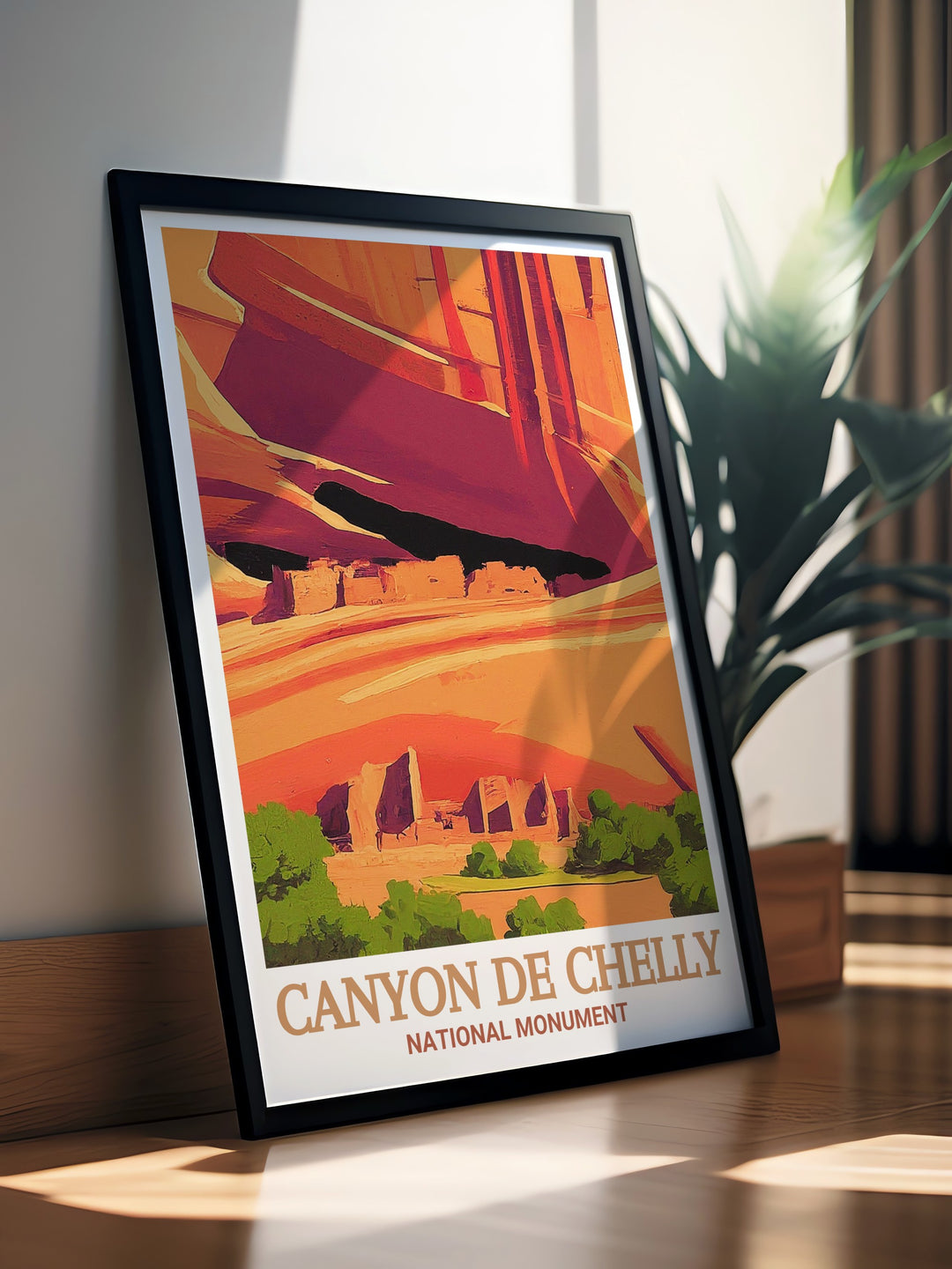 Add a piece of the Southwest to your home with this art print of Canyon de Chelly, capturing the canyons awe inspiring cliffs and the ancient Antelope House Ruin. Ideal for enhancing your nature themed decor.