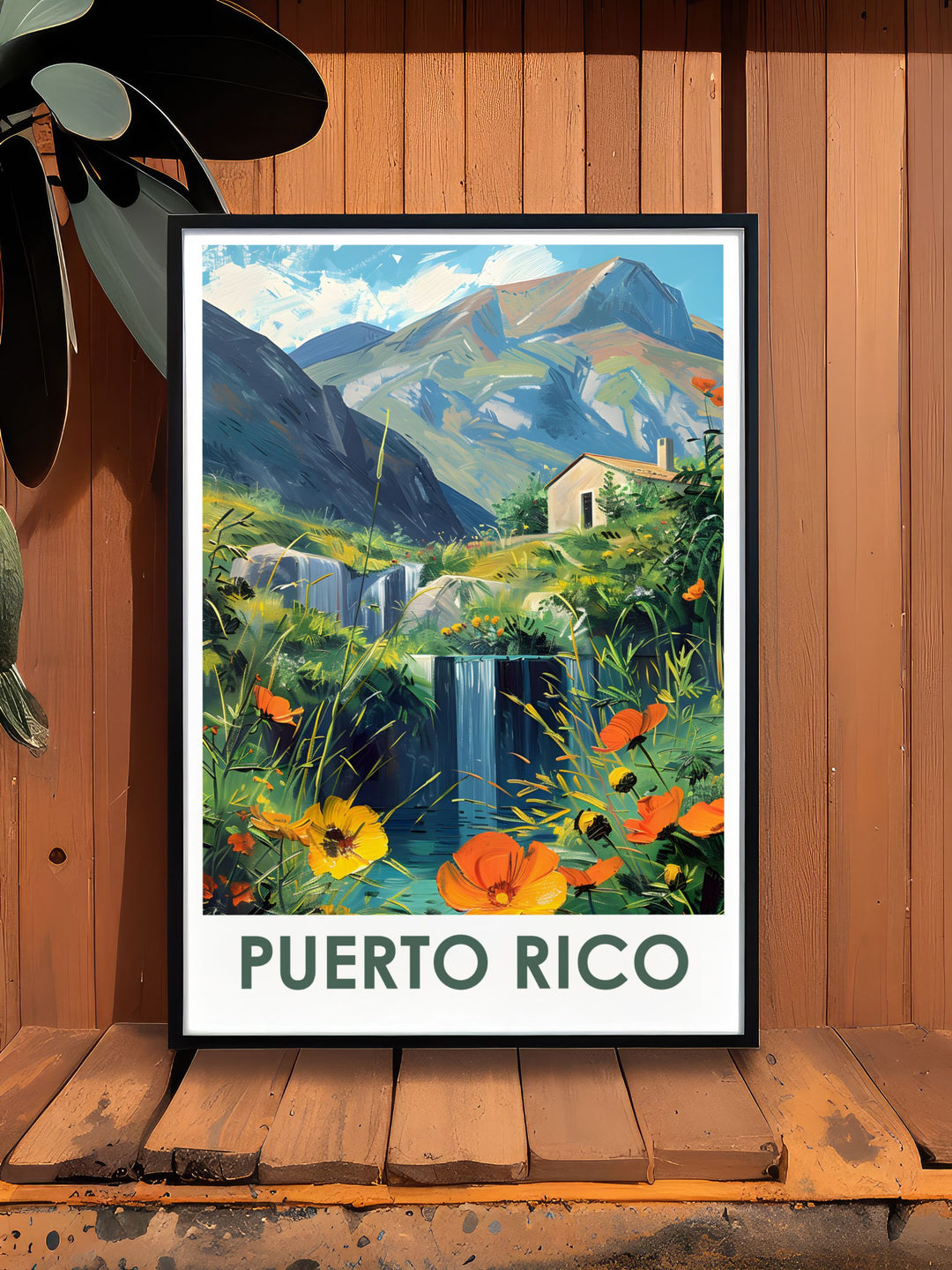Unique Arecibo artwork and El Yunque National Forest prints. This travel poster brings the vibrant landscapes of Arecibo and the natural wonders of El Yunque into your home, making it a must have for art lovers and a perfect choice for personalized gifts.