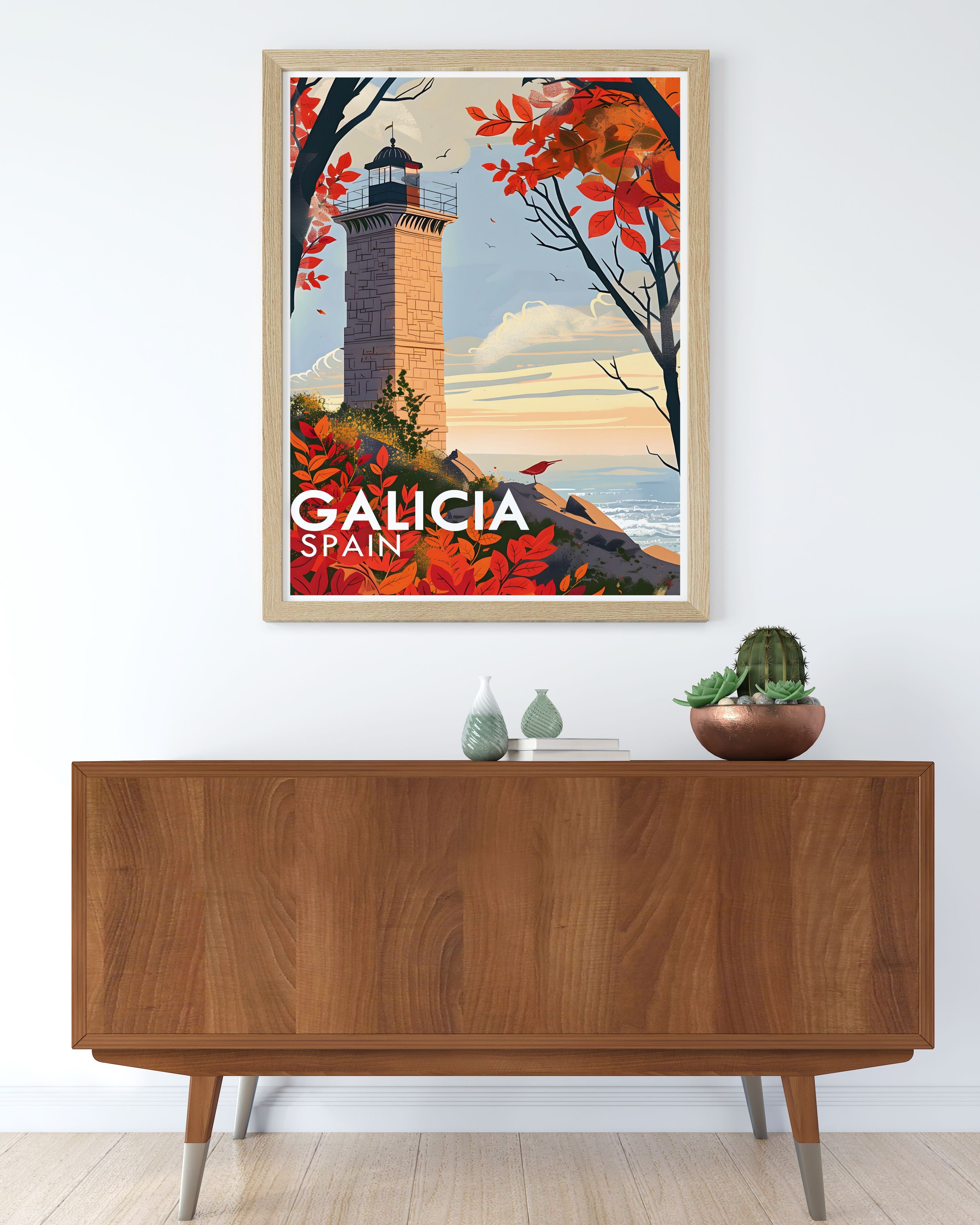 Tower Of Hercules large wall art ancient Spanish lighthouse professional heritage display historic maritime statement, oldest working lighthouse perfect for heritage-appreciating collectors and culturally-rich interior design