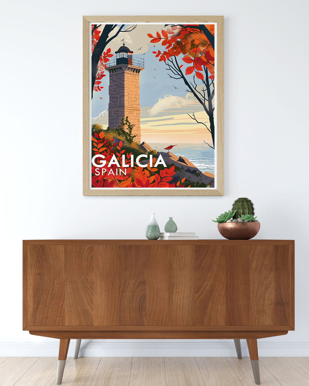 Highlighting the historical significance and architectural beauty of the Tower of Hercules, this print celebrates Galicias heritage.