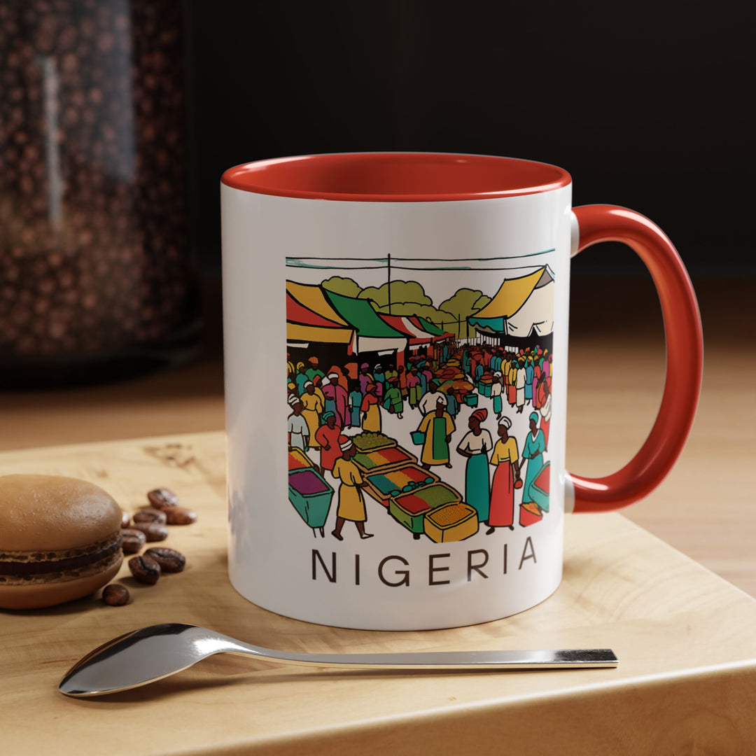 Celebrate Nigeria’s heritage with this beautifully designed ceramic mug. With its vibrant colors and dishwasher-safe build, it is perfect for coffee or tea lovers and a meaningful gift for any occasion.