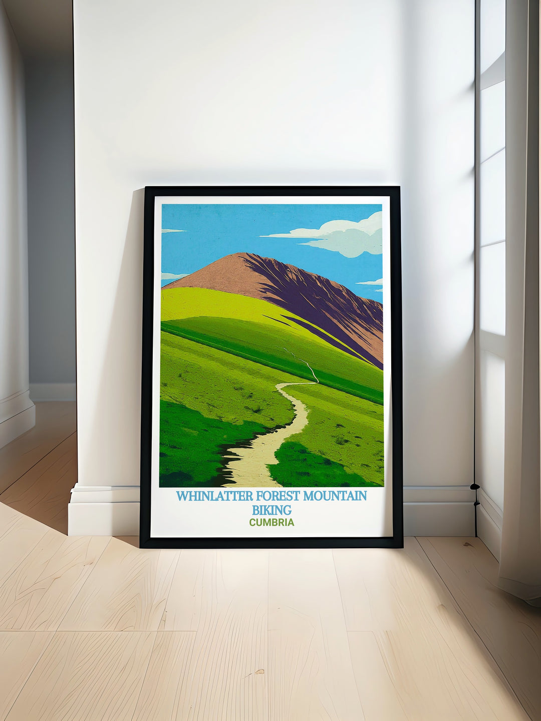 Whinlatter Forest canvas art features the rugged beauty of Englands only mountain forest, known for its thrilling mountain biking trails. This artwork makes an excellent addition to any room, inspiring adventure and a love for the outdoors.