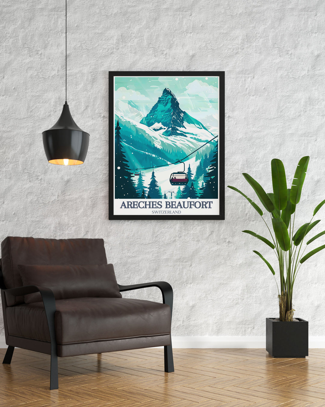 Areches Beaufort Ski Resort Print with Pierra Menta Cuvy Chairlift captures the excitement of the French Alps skiing experience Ideal as a gift or a striking addition to your wall decor this vintage skiing poster is perfect for ski and adventure lovers