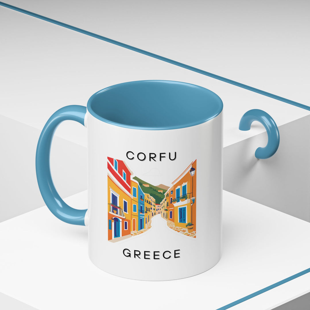 Enjoy the beauty of Corfu Greece with this elegant mug showcasing detailed illustrations of the island. Dishwasher and microwave safe, it’s perfect for your daily coffee or as a gift for friends, family, or travelers.