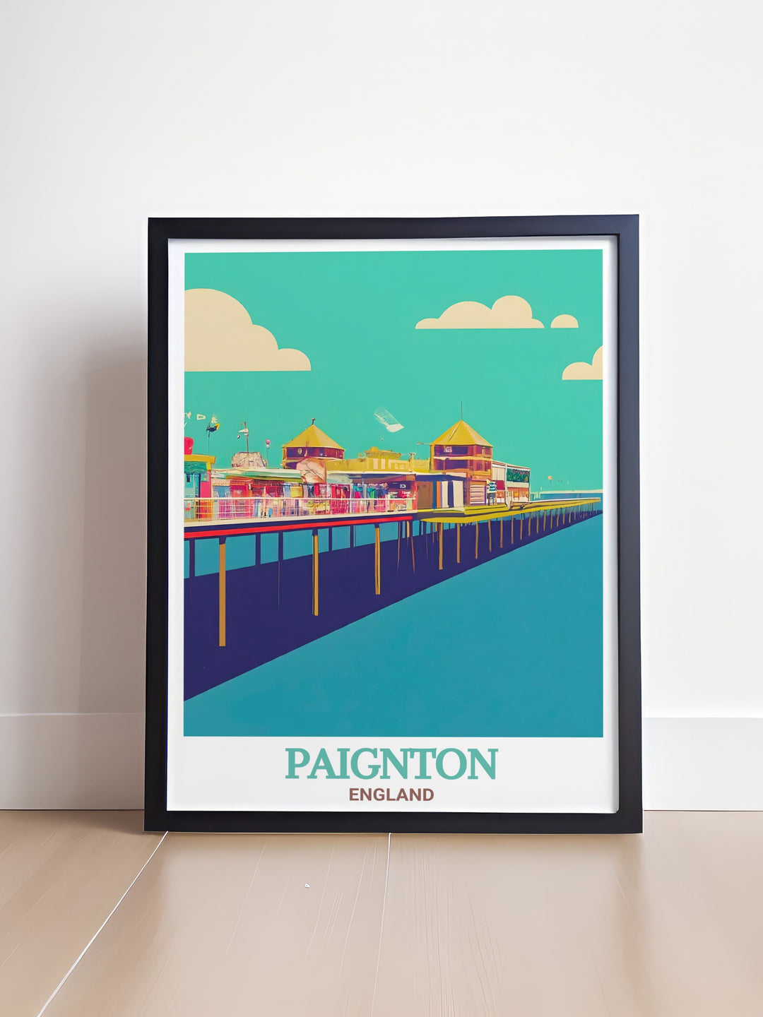 Featuring the beloved Paignton Pier, this Paignton Devon Art Print brings the serenity of the Devon coast into your home. The vibrant colors and detailed design create a stunning scene that is perfect for those who appreciate the charm of the English seaside.