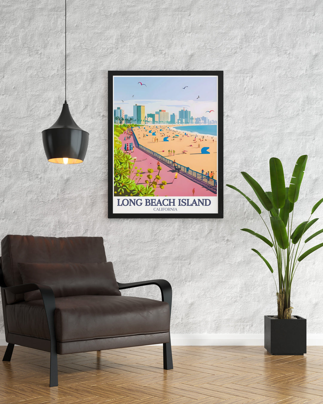 Celebrate the timeless charm of Long Beach Island with this travel poster featuring the famous Long Beach Boardwalk. Perfect as a gift or home décor, this print brings the Jersey Shores vibrant history and modern appeal into any living space.