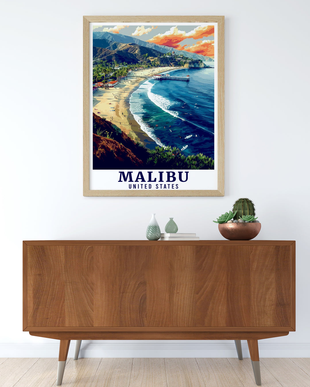 This beautiful Malibu poster print captures the serene Malibu Lagoon State Beach, highlighting the natural beauty of Californias coast. A perfect addition to your home decor, it features vibrant colors and stunning details, ideal for any art lover or travel enthusiast.