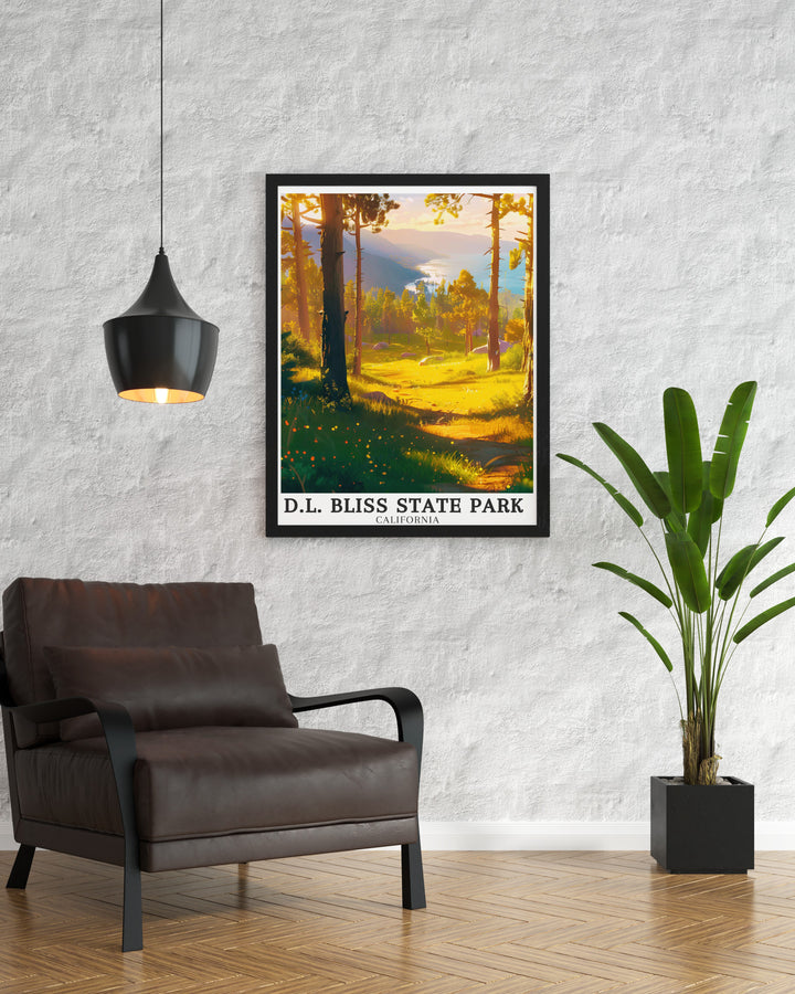 Emerald Bay Lake Tahoe framed prints offer a sophisticated way to bring the beauty of Bliss State Park into your home. These California State Parks art pieces are designed to complement any decor style while celebrating the natural wonders of Lake Tahoe