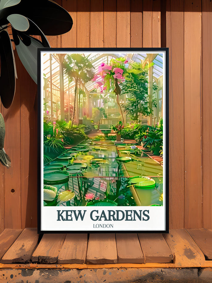 Palm House Canvas Art highlights the beauty of Kew Gardens most iconic structure along with the floral beauty of the Orchid Extravaganza. The minimalist black and white design creates a striking art piece for any room, whether displayed in living rooms, bedrooms, or home offices. A perfect addition to any decor.