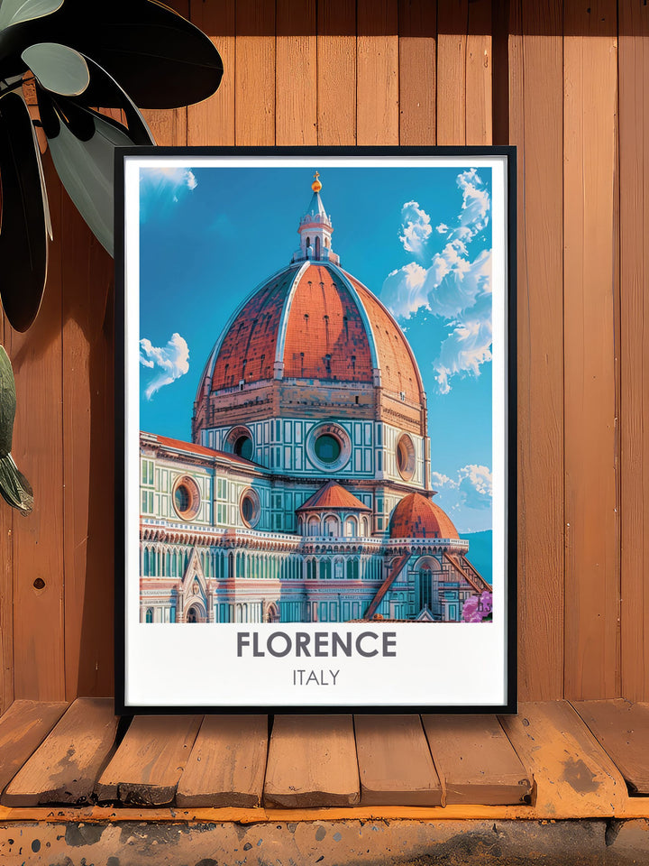 Home decor print illustrating Florence Cathedral, perfect for adding a touch of Italian artistry to any space.