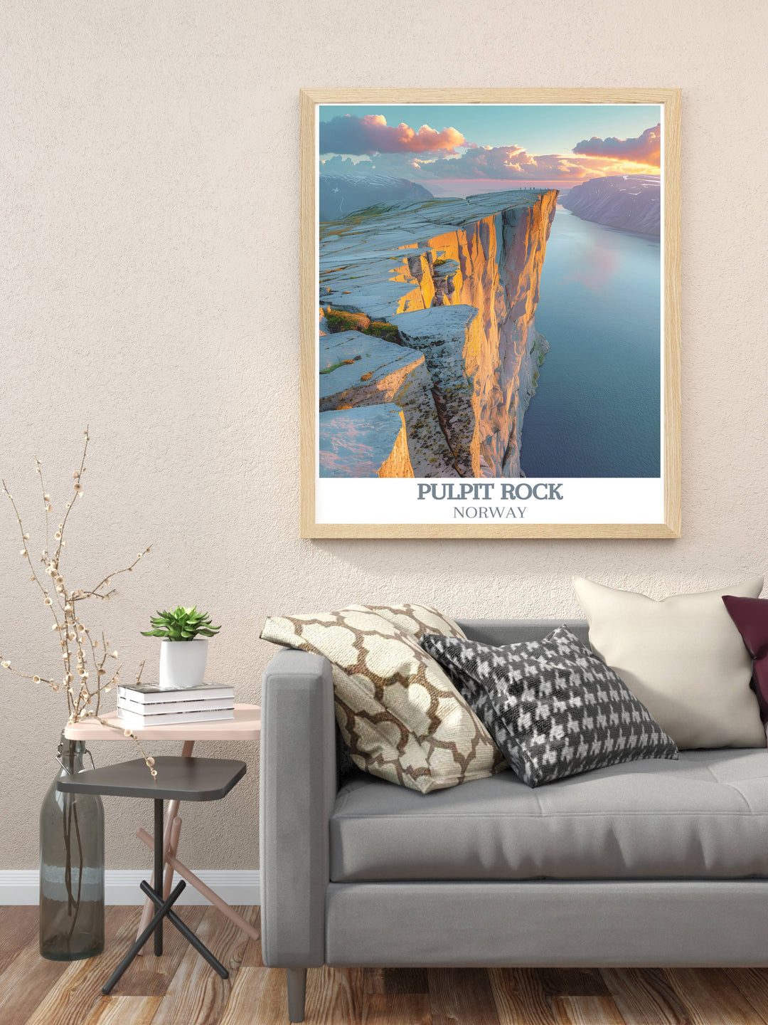 Beautiful Pulpit Rock Norway modern prints providing an elegant touch to your decor with stunning visuals of the iconic landmark ideal for home and office spaces