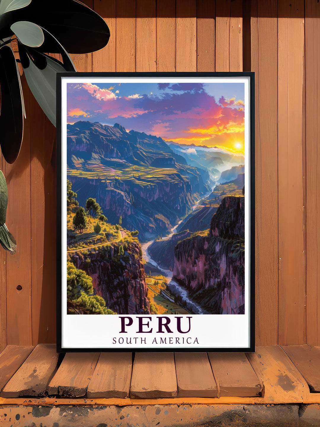 Colca Canyon canvas print showcasing Perus natural beauty and Limas architectural wonders. This art print celebrates the best of both worlds, combining the stunning landscapes of Colca Canyon with the cultural charm of Lima, making it a standout addition to any home décor.