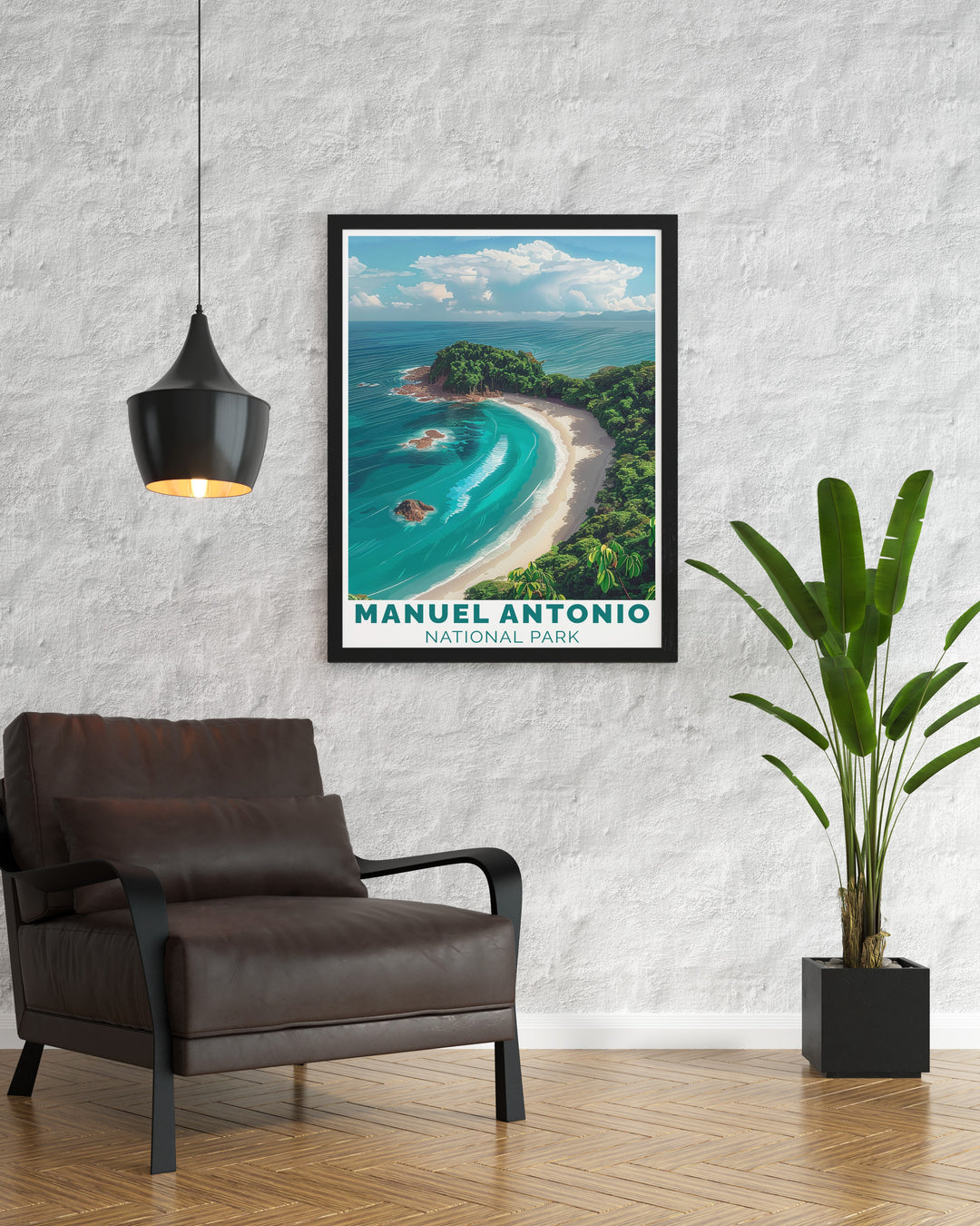 Manuel Antonio National Park Poster Print with Cathedral Point modern decor transforms your living room into a tropical retreat ideal for those seeking Costa Rica art and travel gifts perfect for adding a splash of color and sophistication to any room