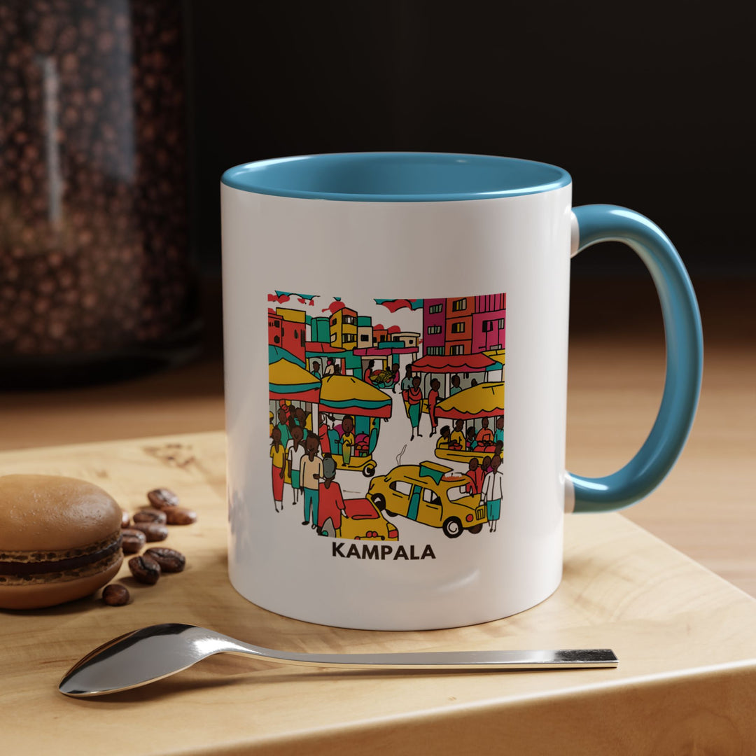 Enjoy your morning coffee with this Kampala mug, featuring vibrant artwork inspired by Uganda’s capital. Dishwasher and microwave safe, this mug makes an ideal gift for anyone who loves African culture or Kampala’s vibrant energy.