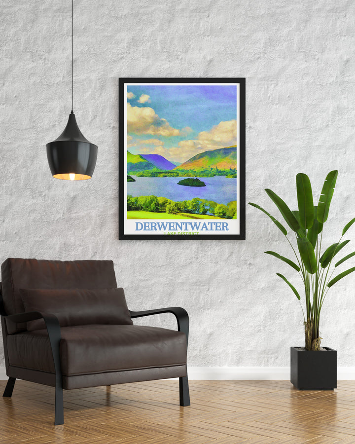 This Lake District Canvas Art features the stunning landscape of Derwentwater, making it a perfect gift for nature lovers. It brings the peaceful ambiance of the Lake District into your home.