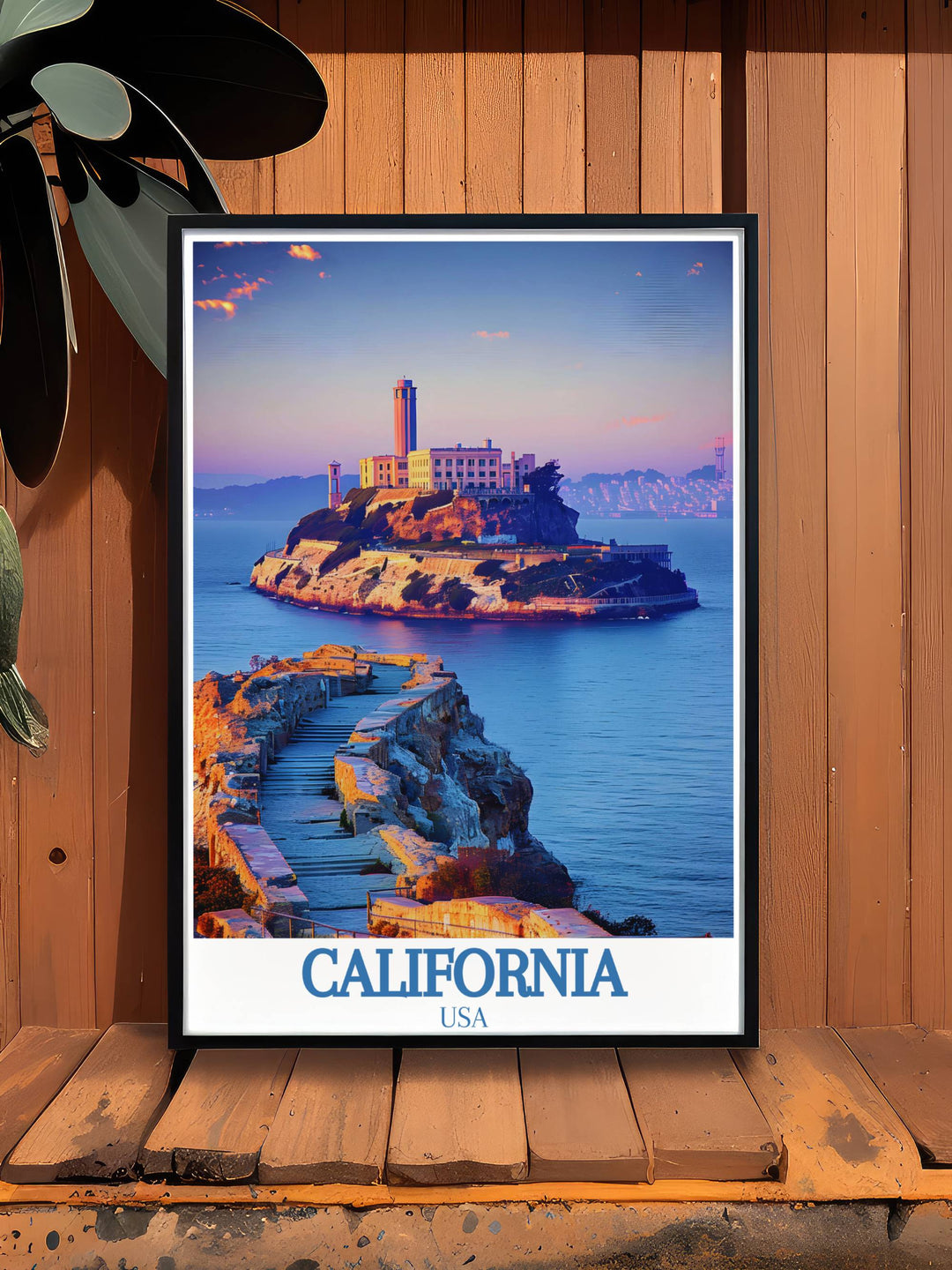 National park print of Death Valley and Alcatraz Island featuring Route 66 art print highlighting iconic landscapes from Nevada USA perfect for bucket list prints and elegant home decor