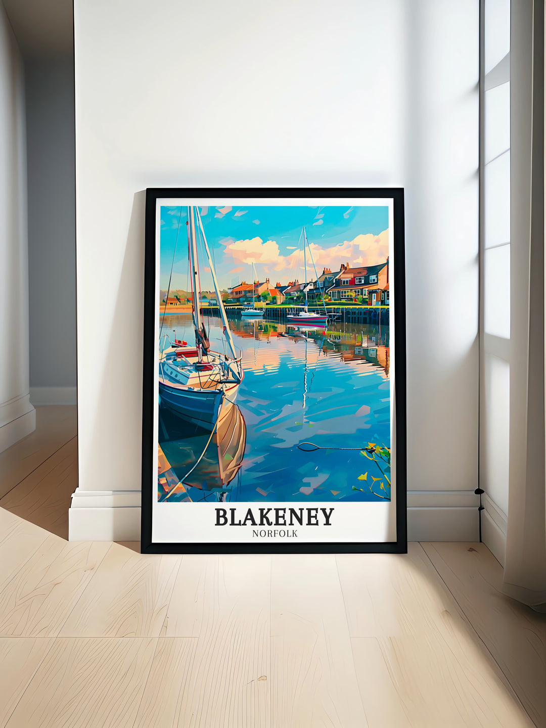 Blakeney Harbour Wall Art brings the beauty of the Norfolk Coast into your home, featuring serene views of the historic village and surrounding nature reserve. This print is perfect for those who love UK coastal scenery.