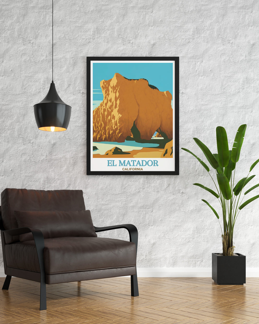 Beach Sea Caves Poster Print captures the raw, untouched beauty of El Matador Beach in California. Featuring the sea caves and cliffs against the Pacific Ocean, this travel print is perfect for bringing a touch of coastal elegance into any space.