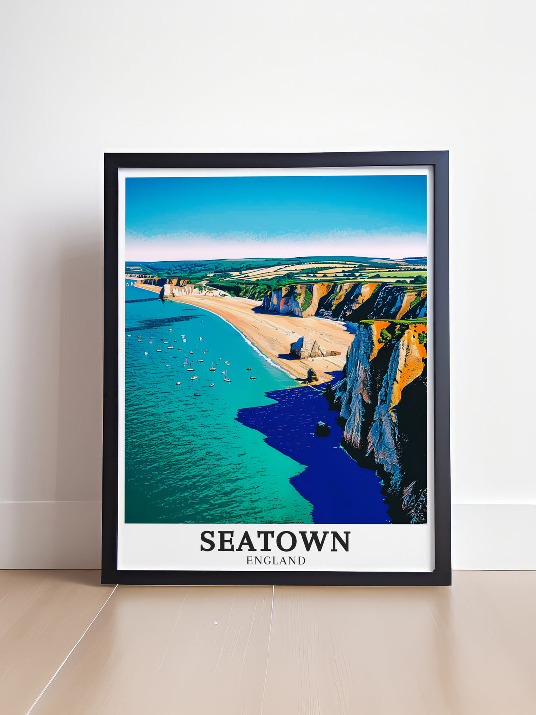 Jurassic Coast Eype Beach and Seatown Beach art prints are a beautiful way to bring the peaceful charm of Dorset into your home. These travel prints are perfect for beach lovers and make a great addition to any coastal decor