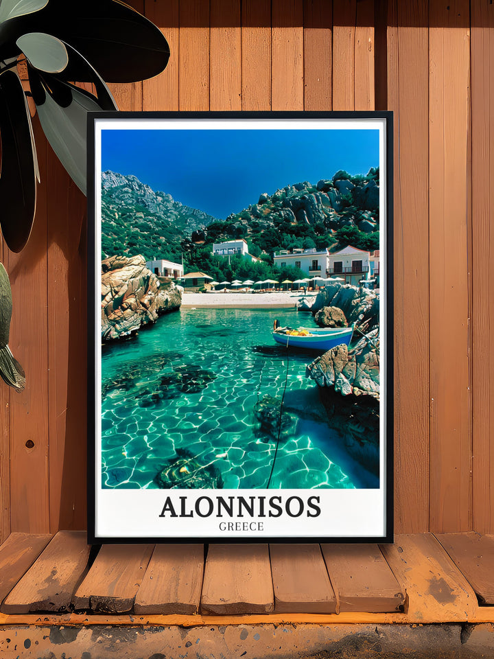 Sfakia travel print showcasing the breathtaking cliffs and rugged beauty of this unique region in Greece. This artwork is perfect for those who love exploring the wilder side of Greeces islands.