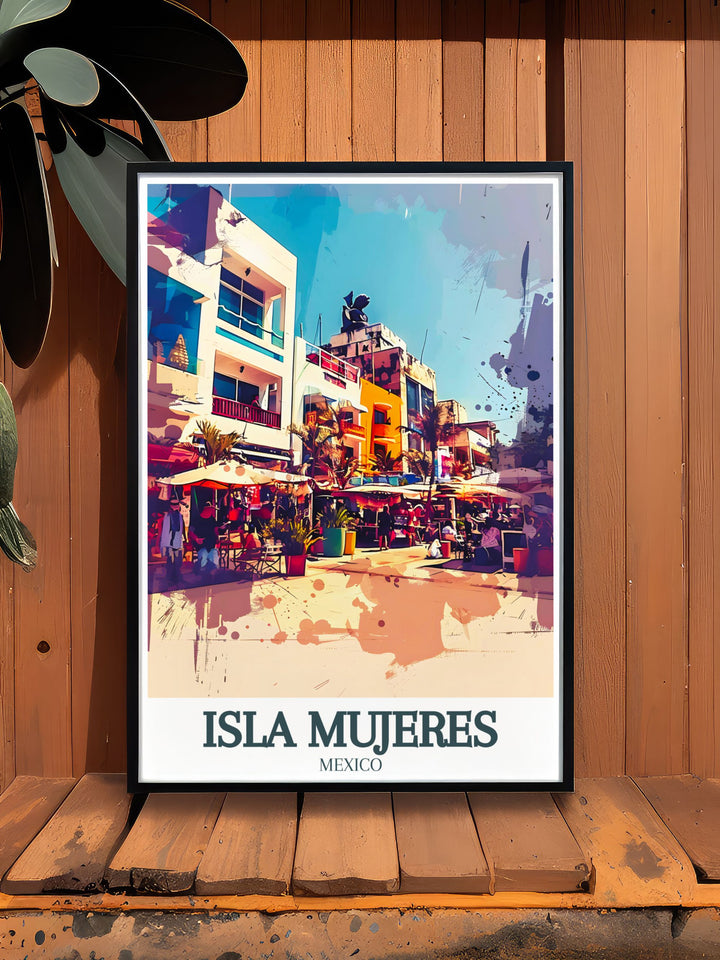 Isla Mujeres photo and decor featuring Centro, Avenida Miguel Hidalgo a timeless and elegant print that brings the beauty of the island into your living space.