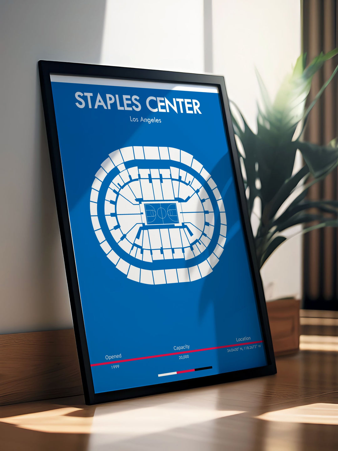 Retro NBA poster featuring the Staples Center and Los Angeles Lakers icons Anthony Davis Lebron James and James Worthy a nostalgic piece that brings the spirit of Lakers basketball to life in your space