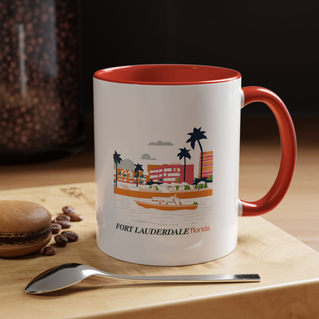 A beautifully designed Fort Lauderdale Florida mug showcasing the city’s charm and sunny lifestyle. Perfect for coffee or tea lovers, it features vibrant artwork inspired by Fort Lauderdale’s beaches. Durable and dishwasher-safe, it makes a meaningful gift or keepsake for travelers.