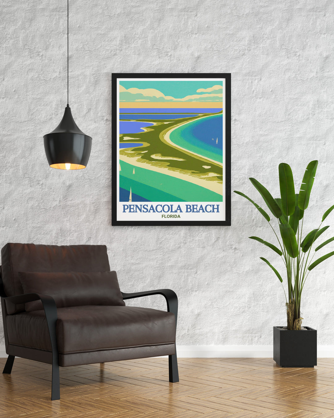 Decorative art print of Gulf Islands National Seashore, capturing the essence of this scenic Florida landmark. Ideal for enhancing your home with natural beauty. The vibrant imagery provides a glimpse into the serene coastal landscapes.