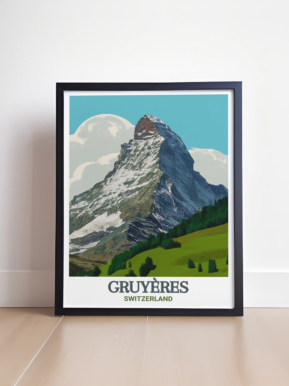 Stunning Moleson Peak print showcasing the natural beauty of Switzerland. This elegant wall decor highlights the grandeur of the mountain and is ideal for enhancing any living space with sophisticated travel art.