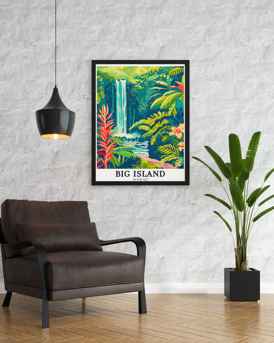 Celebrate the beauty of Akaka Falls State Park with this Big Island artwork. Perfect for those who seek to add a touch of Hawaiis natural wonders to their home decor and enjoy the tranquility of Akaka Falls.