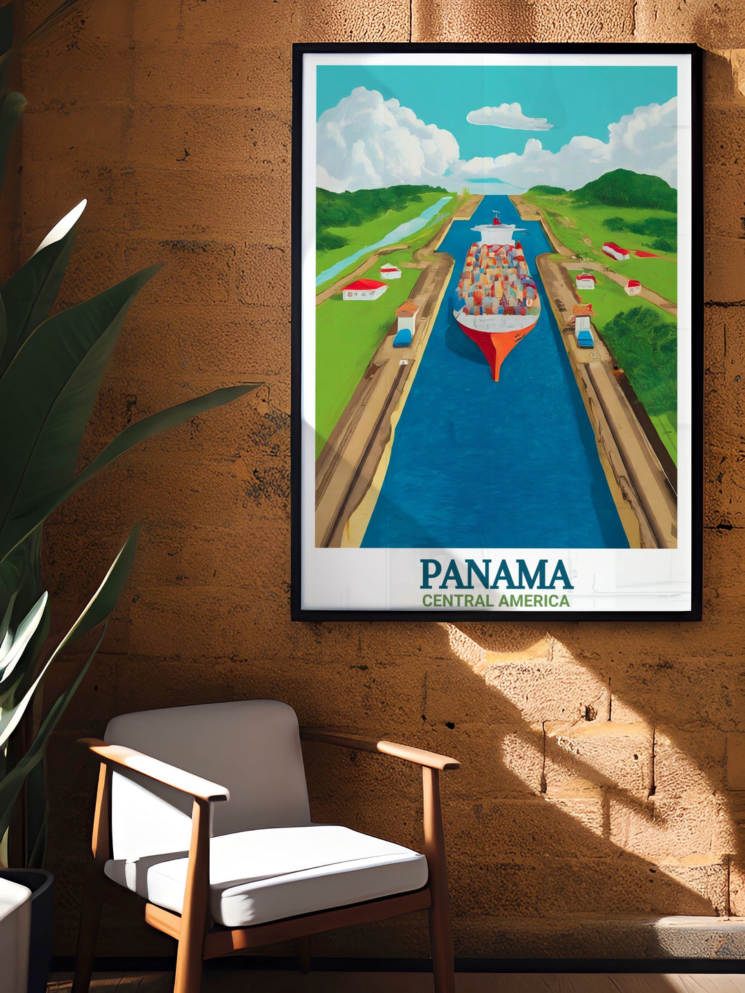 Bring the grandeur of the Panama Canal into your home with this stunning travel poster. Featuring detailed artwork of Panamas most famous landmark, its the perfect addition for any lover of global history.