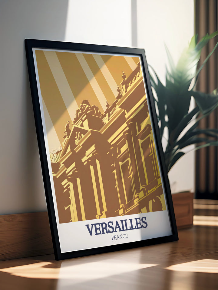 Estate of Versailles Wall Art showcasing the iconic features of the Versailles estate, including its sprawling gardens and grand architecture. This piece adds sophistication and elegance to any room, perfect for vintage or modern decor styles.