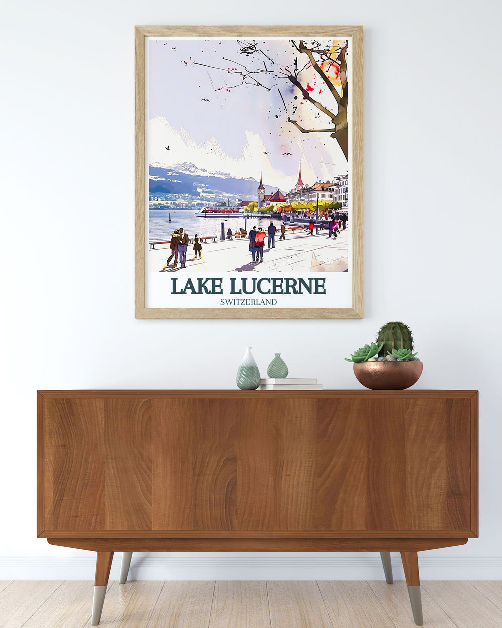 Stunning Switzerland wall art featuring Lake Lucerne Rigi Mountain and Swiss Alps adds elegance to your home decor. This beautiful print is an ideal Switzerland gift for travel lovers who appreciate the majestic landscapes of the Swiss Alps and Rigi Mountain.