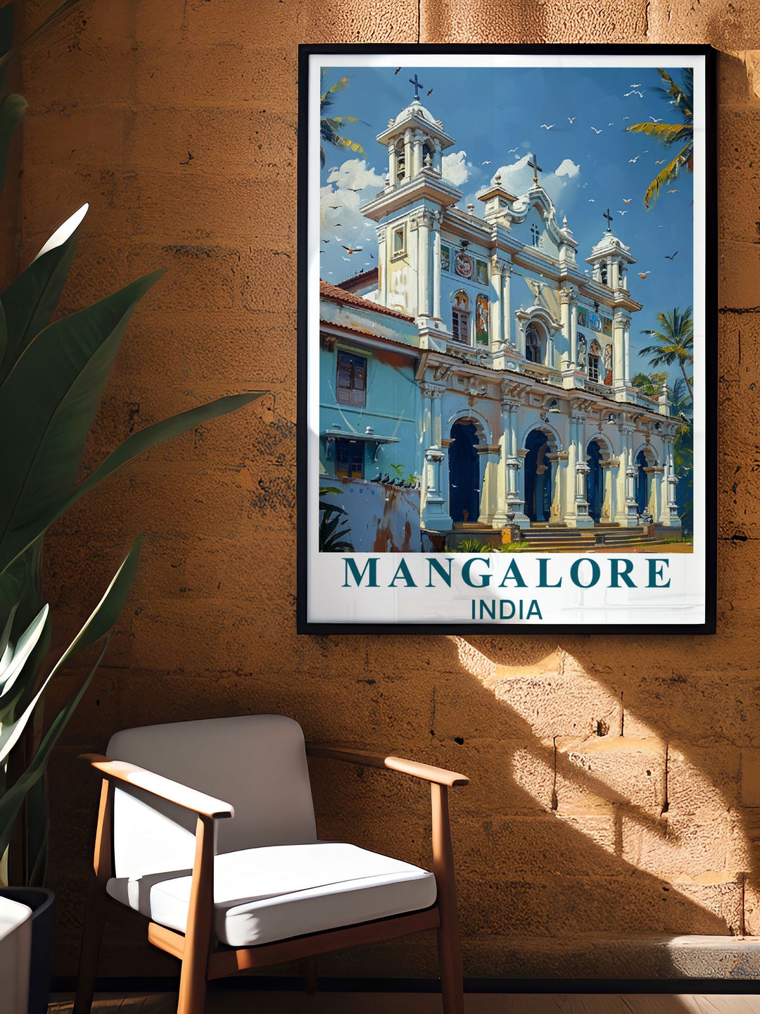 The majestic St. Aloysius Chapel is beautifully illustrated in this travel poster, emphasizing the stunning artwork and serene atmosphere, making it a perfect addition for art enthusiasts and admirers of historical architecture.