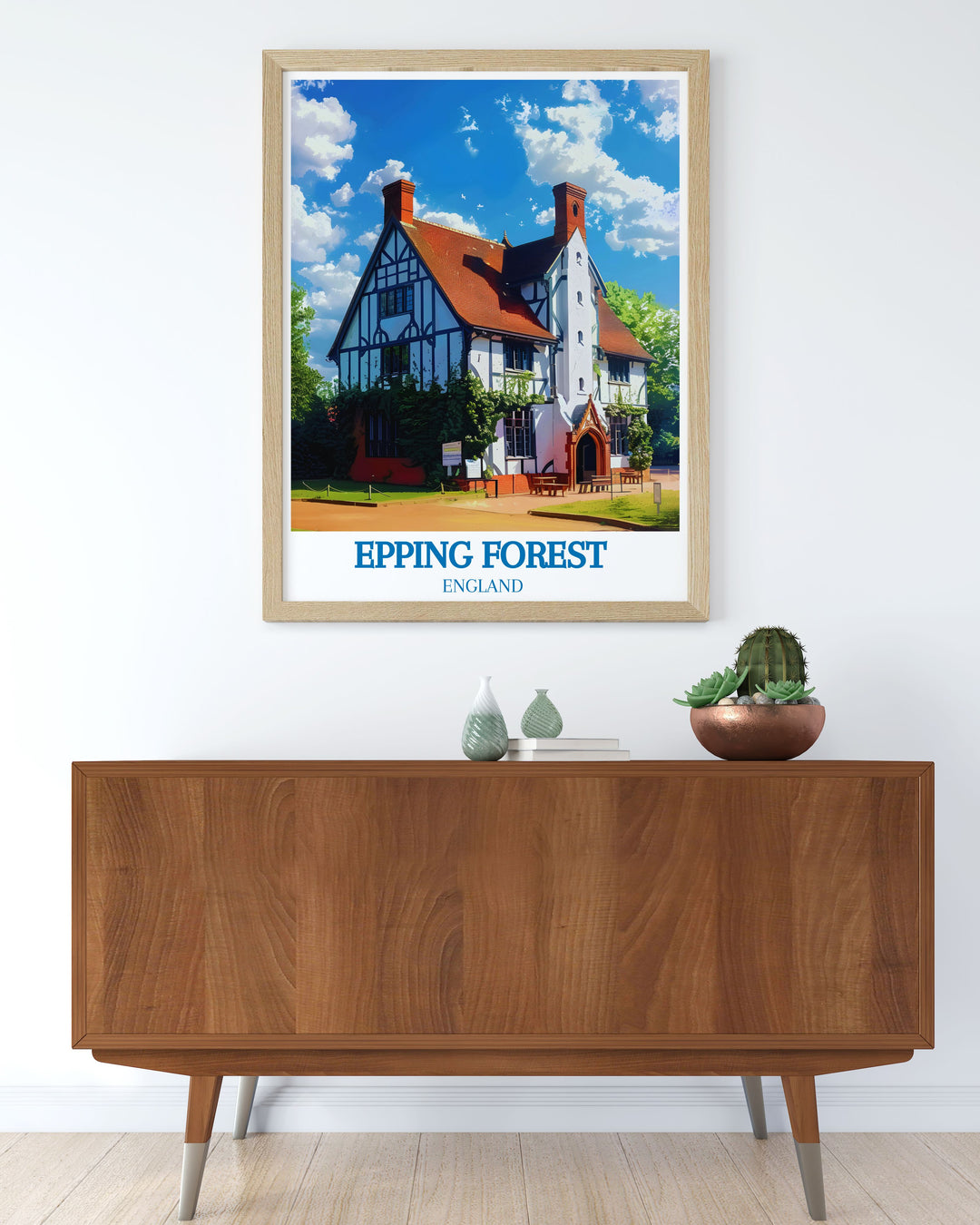 Gallery wall art featuring Queen Elizabeths Hunting Lodge, offering a picturesque view of this historic building within Epping Forest.