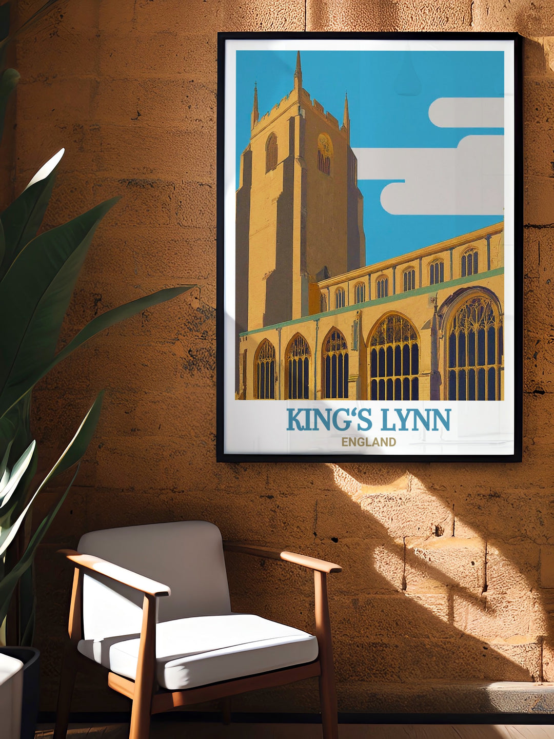 Kings Lynn and St. Margarets Church are beautifully depicted in this travel poster. The vibrant canvas art makes it a perfect gift for history lovers and travelers, capturing the essence of Englands iconic landmarks.